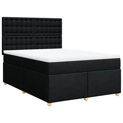 Produktbild von vidaXL Boxspringbett mit Matratze Schwarz 160x200 cm Stoff