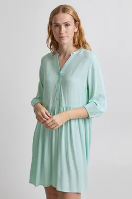Produktbild von b.young BYMMJOELLA VNECK DRESS 2 - Damen Freizeitkleid Kleid mit 3/4-Arm, gemustert, Regular-Fit Passform
