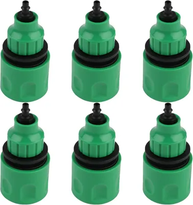 Image de 6 raccords pour tuyau d'arrosage en plastique, modèles 4/7 et 8/11