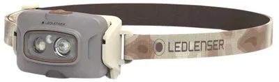 Imagen del producto de Linterna frontal Ledlenser HF4R Signature, color arena, 600 lúmenes, alcance de 140 metros, 72 gramos, 35 horas de autonomía, clasificación IP68, con batería integrada