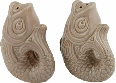 Produktbild von Gift Company Salz- und Pfefferstreuerset Monsieur Carafon 2-tlg., Steingut, Sandstone, 9 cm, 1096601029