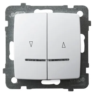 Obrázek produktu pro Ospel ŁP-7SBS/m/00, Bílá, IP20, 250 V, 10 A, 71 mm, 42 mm