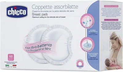 Immagine prodotto di Chicco Coppetta Assorbilatte Antibatterica 60 Pezzi