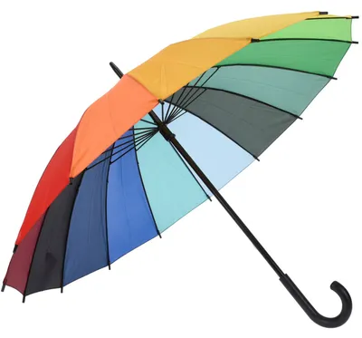 Zdjęcie produktu dla Wytrzymały parasol z tęczowym wzorem na każdą pogodę