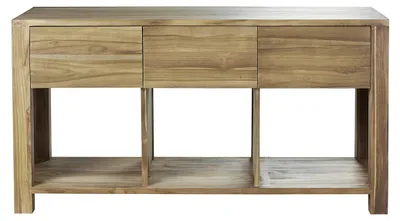 Produktbild von Waschbeckenunterschrank aus massivem Teakholz