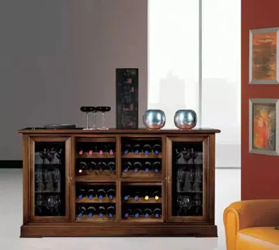 Produktbild von Hausbar Barschrank Tisch Regal Weinregal Weinschrank Luxus Vitrine