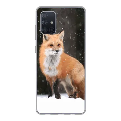 Produktbild von MuchoWow® Handyhülle Schutzhülle Hülle für Samsung Galaxy A51 5G Fuchs - Schnee - Winter Silikon Softcase Handy Hülle - Abbildung
