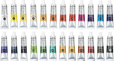 Produktbild von Crelando Ölfarben Set 24 x 18 ml – Künstlerfarben mit hoher Deckkraft