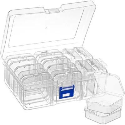 Obrázek produktu pro Plastové úložné boxy – malé úložné boxy – na drobnosti, korálky a šperky – 15 kusů