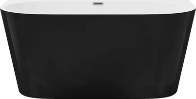 Produktbild von Halb freistehende Badewanne - 200L - 149,5 x 75 x 58 cm - Schwarz - Acryl - DIVINA