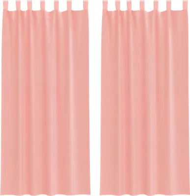 Zdjęcie produktu dla vidaXL Zasłony woalowe z pętelkami 2 szt. Różowy 140x225 cm