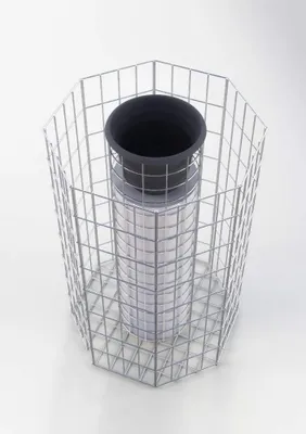 Produktbild von Blumensäule achteckig , Höhe 62 cm, MW 5 x 10 cm, feuerverzinkt inkl. Topf