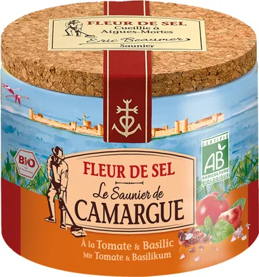 Produktbild von Le Saunier de Camargue Fleur de Sel Tomate Basilikum 125g