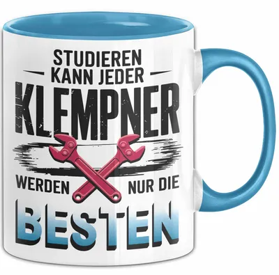 Produktbild von Klempner Tasse Geschenk Besten Werden Klempner Geschenkidee (Blau)