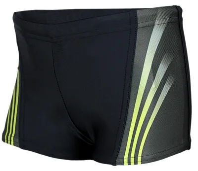 Produktbild von Aquarti Jungen Schwimmhose Kontrastfarbige Einsätze, Farbe: 16101 Schwarz / Grün, Größe: 146