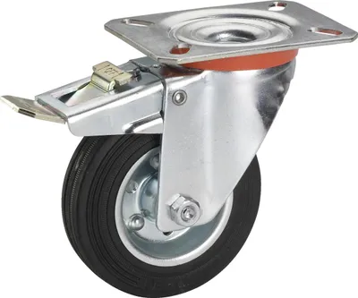 Produktbild von Schwergüter-Zwenkwiel 100mm x 30mm, Vollbremse, 70kg Tragfähigkeit