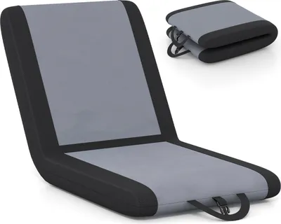 Image de COSTWAY Coussin de siège de stade pliable, siège de sol avec dossier réglable, siège de stade rembourré avec poignée de transport pour les événements sportifs Concerts