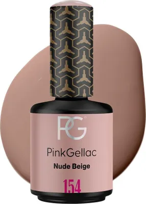 Produktbild von Pink Gellac - Shellac Nagellack 15 ml - Nude Beige Gellack - UV Nagellack