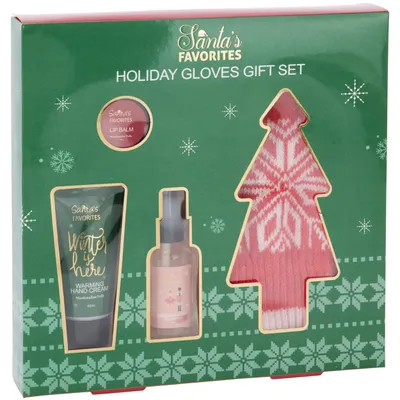 Produktbild von 4-tlg. Badset mit Handschuhen in toller Geschenkverpackung Pflegeset Geschenkset für Frauen
