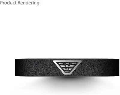 Zdjęcie produktu dla Skórzane bransoletki Emporio Armani Silver Collection Eagle Logo - męskie