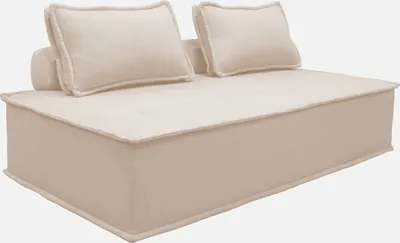 Produktbild von sweeek - Zweisitzige Sessel für Modulsofa gepolsterter Stoff - Creme