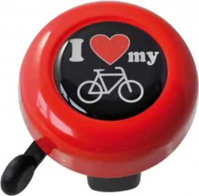 Produktbild von Reich 132565 K Trillerglocke Motiv I love my bike 55 mm, rot