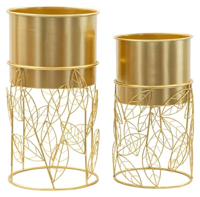 Produktbild von Mauro Ferretti Pflanzenstütze, Set mit 2 Stück, Ø 23x43-20x36 cm, goldfarben