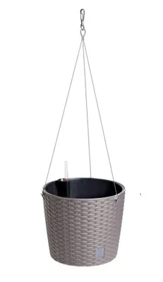 Obrázek produktu pro Závěsný květináč RATO ROUND + vklad, 25,6 cm - mocca