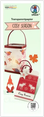 Produktbild von Transparentpapier Cosy Season 115g/m², 100 Blatt, 27 x 10 cm