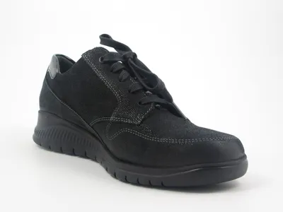Produktbild von Durea Damen  Schnürschuhe bequem schwarz Gr. 71/2