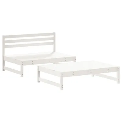 Produktbild von vidaXL 2-tlg. Garten-Lounge-Set Weiß Massivholz Kiefer