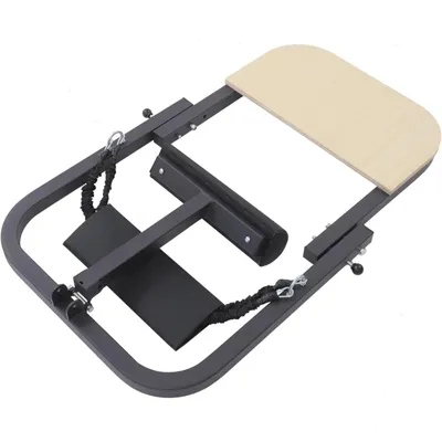 Produktbild von Hip Thrust Hantelbank - Trainingsgerät für Gesäß und Beine - Klappbare Fitnessbank - Hoher Widerstand mit 2 Bändern - Bis 150 kg belastbar - Rutschfeste Platte