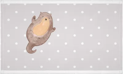 Produktbild von Mr. & Mrs. Panda Handtuch Otter Umarmen - Grau Pastell - Geschenk, Hallo, gut Gelaunt, Flauschtuch, Seeotter See, glücklich, Optimistisch, frottee, 50x100, gesichtstuch