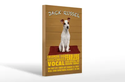 Produktbild von Holzschild Spruch 20x30cm Jack Russel Hund charming