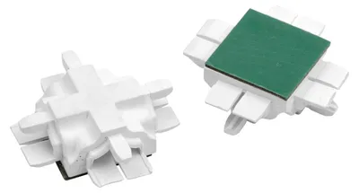 Produktbild von Glassprossen oder Kreuzverbinder PVC weiß, Weichlippen grau oder schwarz, selbstklebend