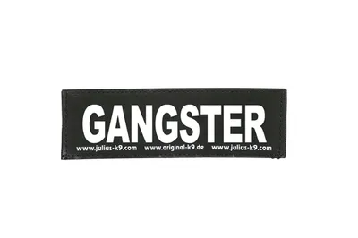 Produktbild von Julius-K9 GANGSTER, PET-Kabelstrang mit Klettaufsatz, Hund, Schwarz, Weiß, 160 mm, 50 mm