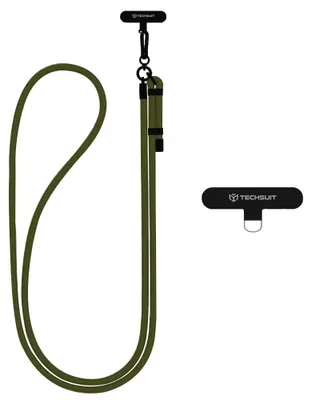 Zdjęcie produktu dla Techsuit Rope Crossbody pasek do telefonu, karabińczyk, - mchowozielony