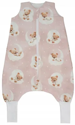 Produktbild von Gefütterter Babyschlafsack mit Füßen und Socken 1.0 TOG 100% Baumwolle S 74-86