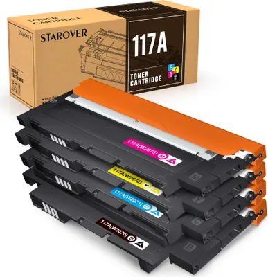 Produktbild von WITH CHIP Kompatibel Tonerkartusche als Ersatz für HP 117A für HP Color Laser 150a 150w MFP 178nw 179fnw, Toner Kit von W2070A W2071A W2072A ( 4er)