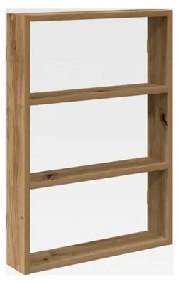 Produktbild von Wandregal aus Artisan-Eiche 43x9x60 cm, Holzwerkstoff, schwebendes Regal, Hängeregal, Eckwandregal, Garagenregal
