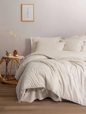 Immagine prodotto di L'Essentiel Linge de Maison, Esmira, set copripiumino matrimoniale, beige, 25% LINO / 75% COTONE, 200 x 220 cm