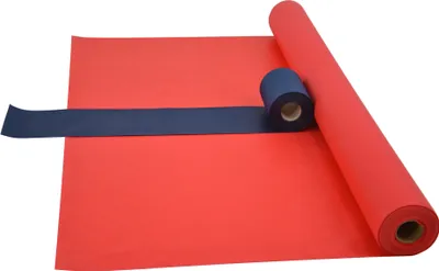Produktbild von Sensalux Kombi-Set 1 Tischdeckenrolle 1m x 25m rot + Tischläufer 15cm blau