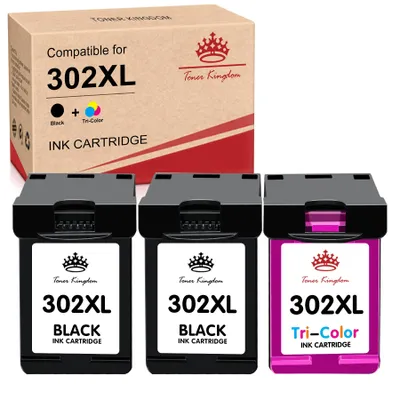 Produktbild von 3er  für HP 302 xl Multipack Envy 4525 4520 4527 Tintenpatrone (Deskjet 1110 2130 2132 2134 3630 3632 3633 3634 3636 3638, Officejet 3831 3830 3833 5230 5220)
