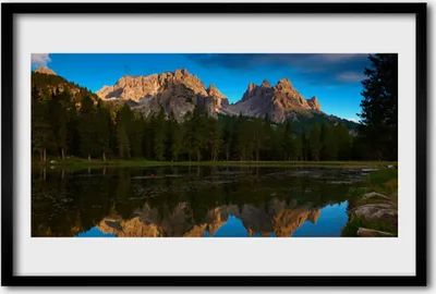 Produktbild von Bild 60x40 MDF-Rahmen Wandkunst Forest Lake Landschaft