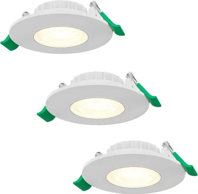 Image de HOFTRONIC - Lot de 3 spots LED encastrables dimmables 6W 570lm IP44 Blanc