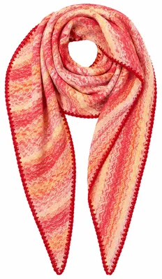 Produktbild von Faera Leichter Dreiecksschal Zickzackmuster Zierkante Modisch Größe One Size