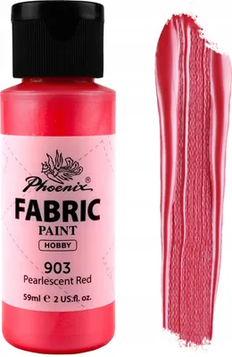 Obrázok produktu pre Phoenix Light Dark farba na textílie metalická červená veľká 59ml