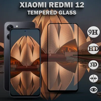 Produktbild von 1-Pack XIAOMI REDMI 12 Displayschutzfolie - Gehärtetes Glas 9H - Super Qualität 3D