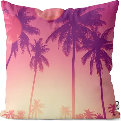 Produktbild von VOID Palmen Kalifornien Strand Bäume Kissenbezug Kissenhülle Polyester wasserfest Outdoor Indoor