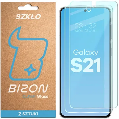 Produktbild von Gehärtetes Glas für Galaxy S21, Bizon Glass Clear Duo, 2 Stück